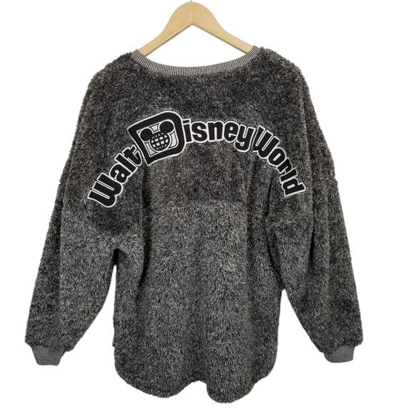 Walt Disney World Gray Soft Sherpa Fuzzy 2018 Spirit Jersey Size Medium - Picture 1 of 8